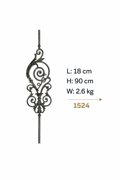 Dekor üçün bəzək 1524, metal, 90x18 sm — Bakı