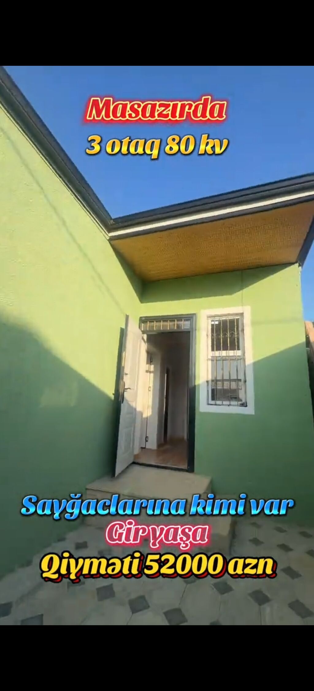 3 otaqlı, 80 kv. m, Kredit yoxdur, Yeni təmirli — Ev, villa, Masazır (3)