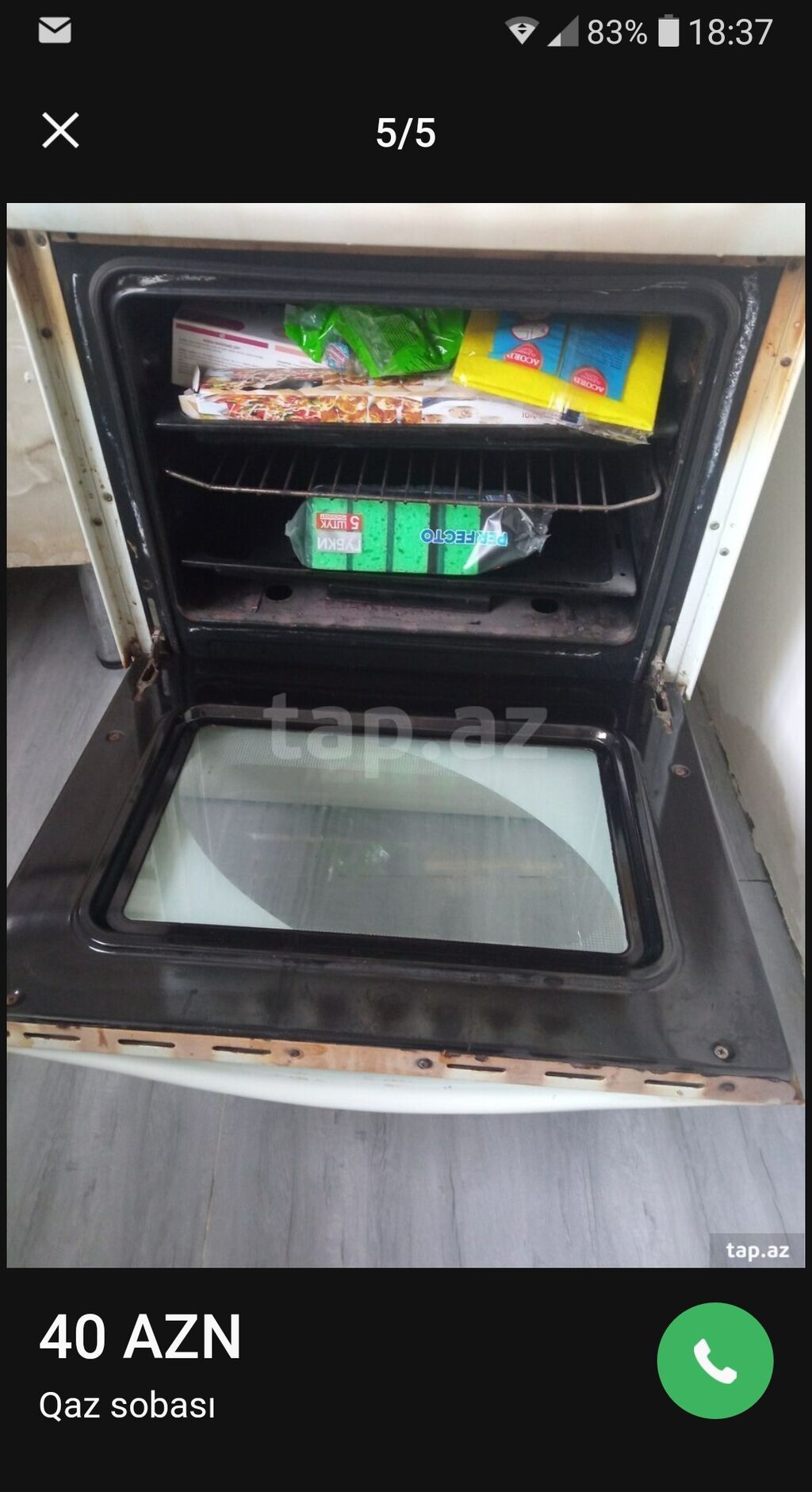 Qaz sobası – 4 gözlü, şüşə qapaqlı üst hissə - Üst hissə: 4 qaz ocağı — Plitələr, Bakı (4)