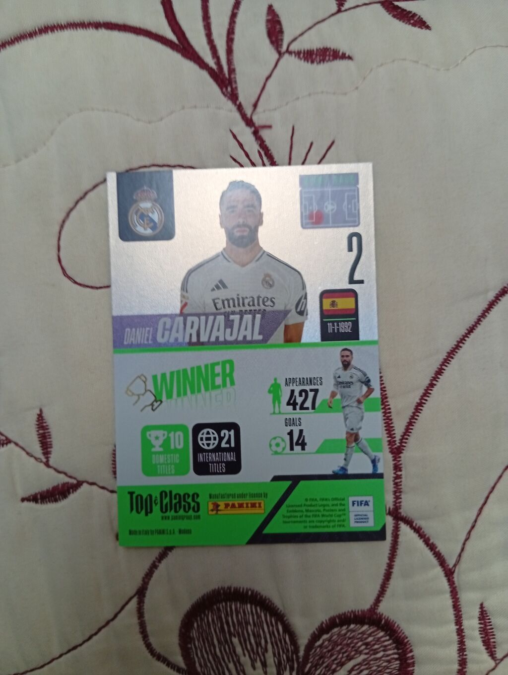 Panini “Top Class” – Winner seriyasından futbol kolleksiya kartı — Digər, Bakı (2)