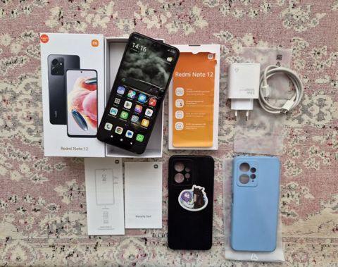 Redmi Note 12, 128 GB, rəng - Qara, Sensor, Barmaq izi, İki sim kartlı — Bakı