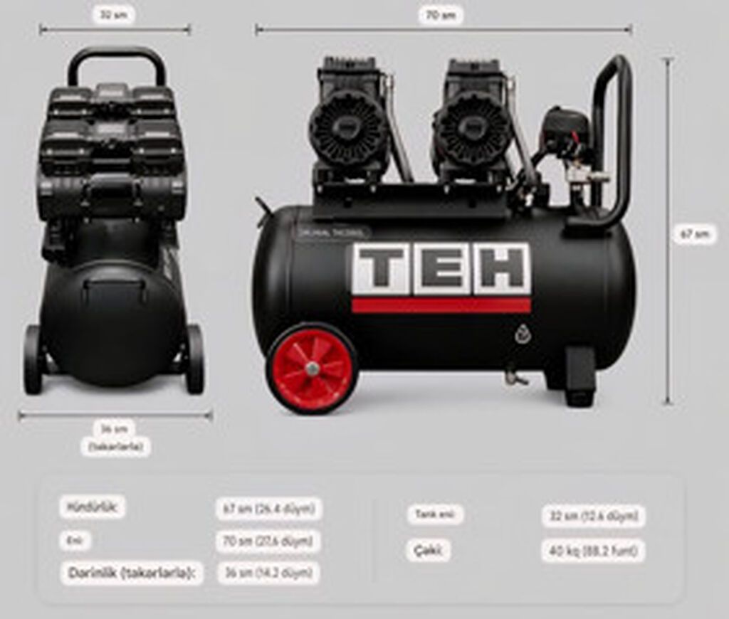 Elan başlığı: Hava kompressoru TEH TAC50L UM-S986 Hava kompressoru — Pompa və kompressor, Bakı