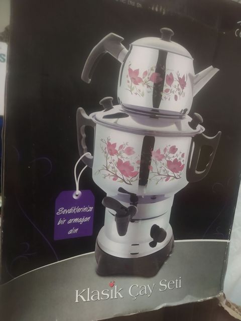 Çay dəsti, rəng - Gümüşü, Metal, Türkiyə — Bakı