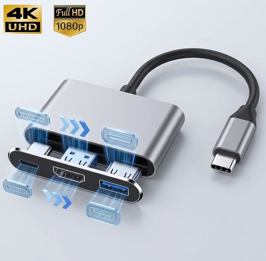 HDMI çıxışı — TV, monitor və proyektora qoşulma 4K UHD dəstəyi — Noutbuk aksesuarları, Fatmayı (2)