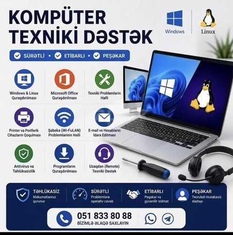 Format orjinal windows və ofice proqramlarının yazılması — Bakı