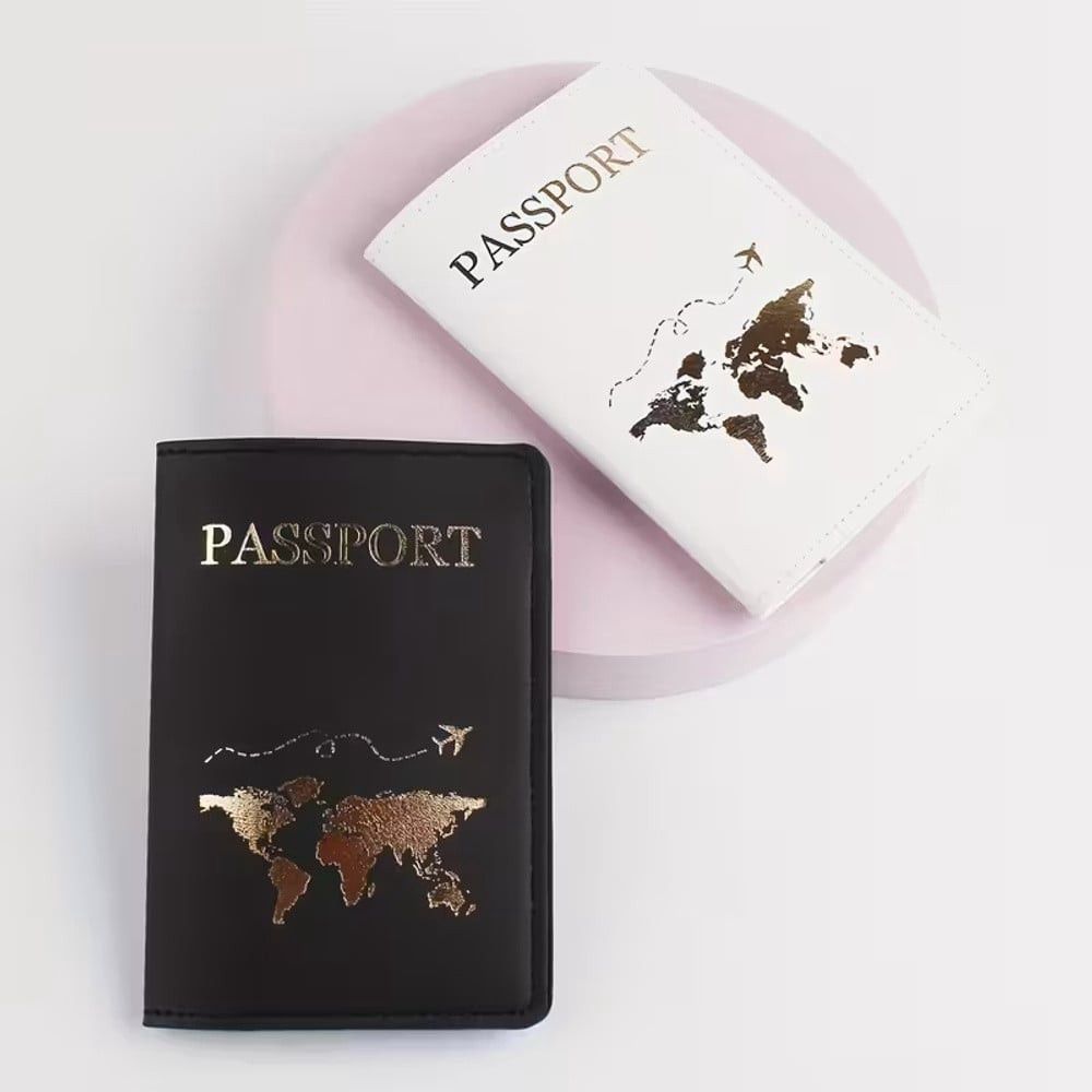 Səyahət aksesuarı xəritə naxışlı pasport qabı PU material — Mallar, Bakı