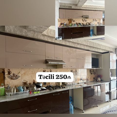 Mətbəx mebeli satılır 250₼. Ölçü 7m. üzərində moyka veriliir.Ünvan — Bakı