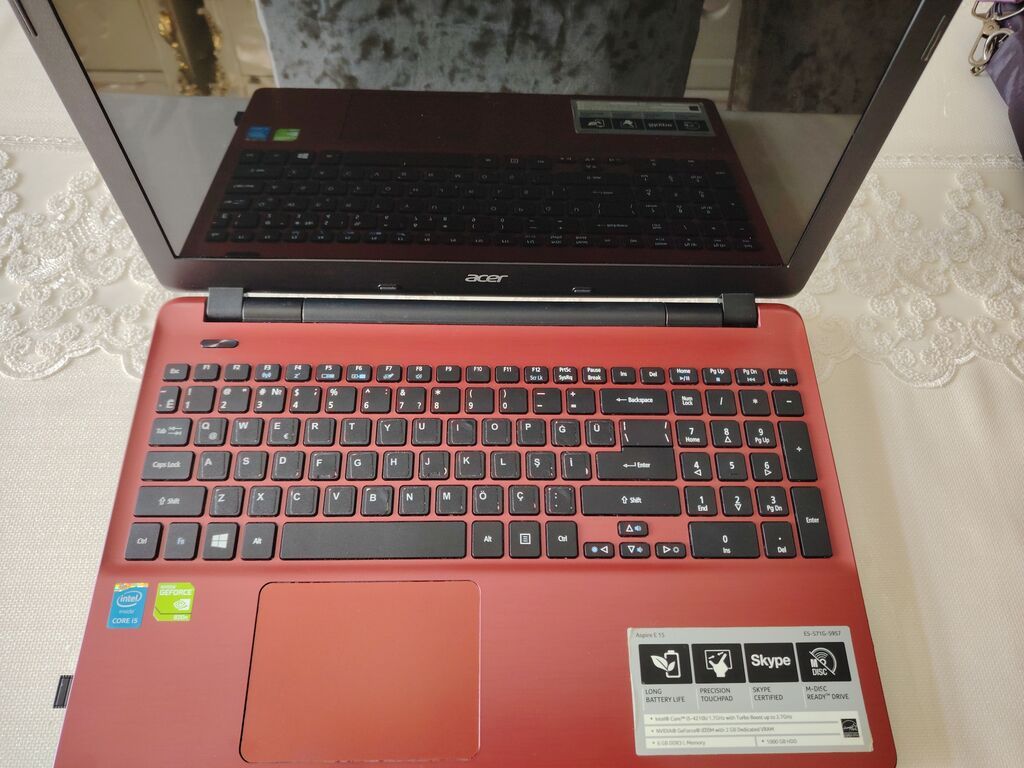 Acer Aspire E5-571G qırmızı noutbuk - Ekran: 15.6" (parlaq panel) — Acer, Sumqayıt (3)