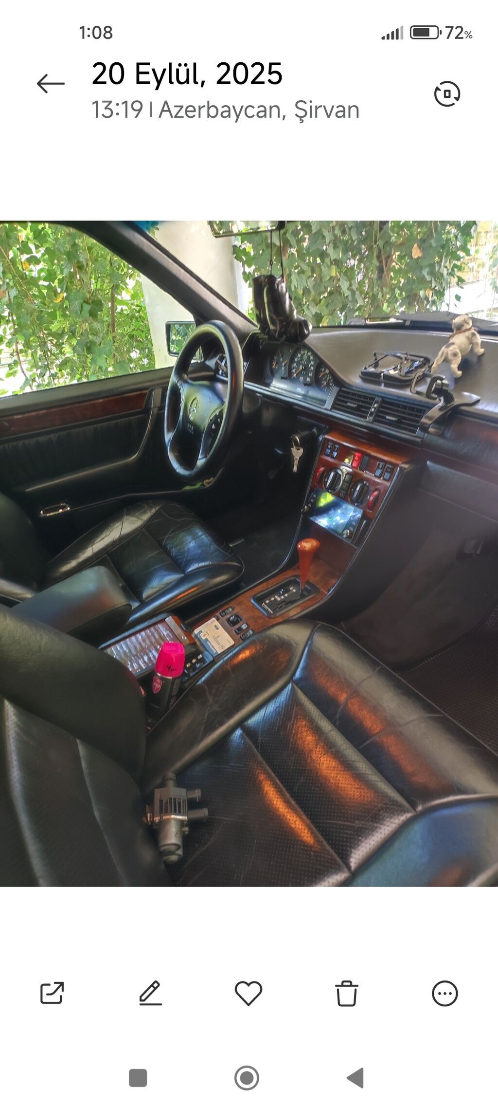 Mercedes-Benz E-Class W124 sedan il 94 motir 2.8 sport line hərşe — Avtomobillər, Şirvan (3)