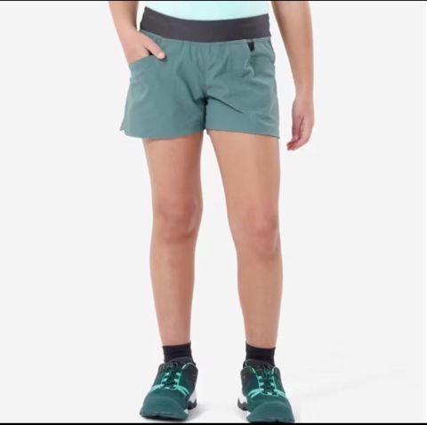 Qızlar üçün idman şortu Decathlon Quechua 8786503, yaşıl, poliamid/elastan, ölçü 12-13 yaş — Bakı