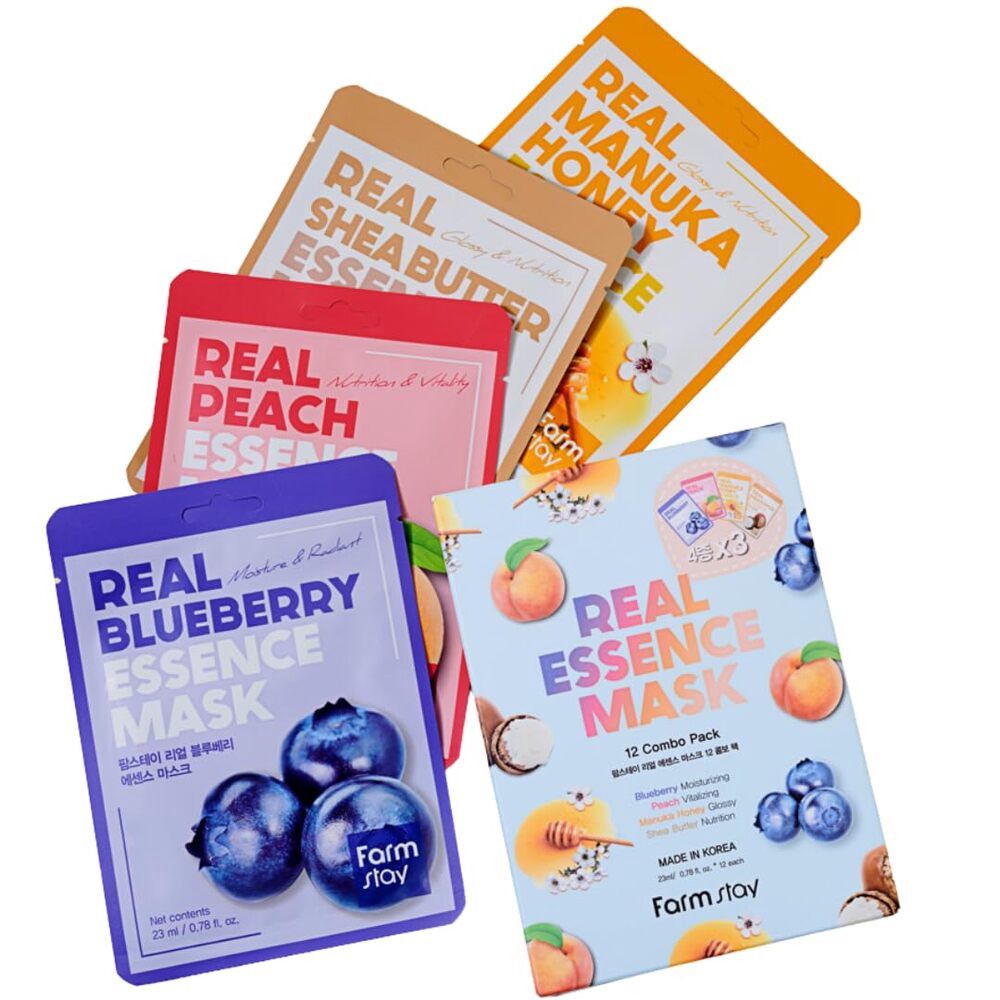 Üz üçün parça maska dəsti No Brand Real Essence, 12 əd — Mallar, Bakı (2)