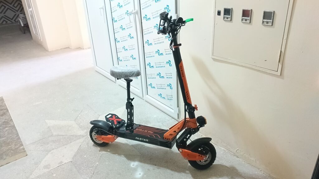 Elektrik skuter – Faster (oturacaqlı) Xüsusiyyətlər: - Güclü, yekə — Skuterlər, Masazır
