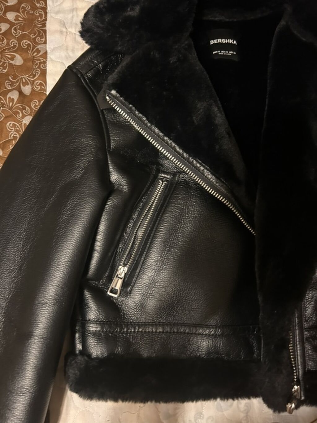 Dəri kurtka, Bershka, XS — Jaketlər, Bakı (3)