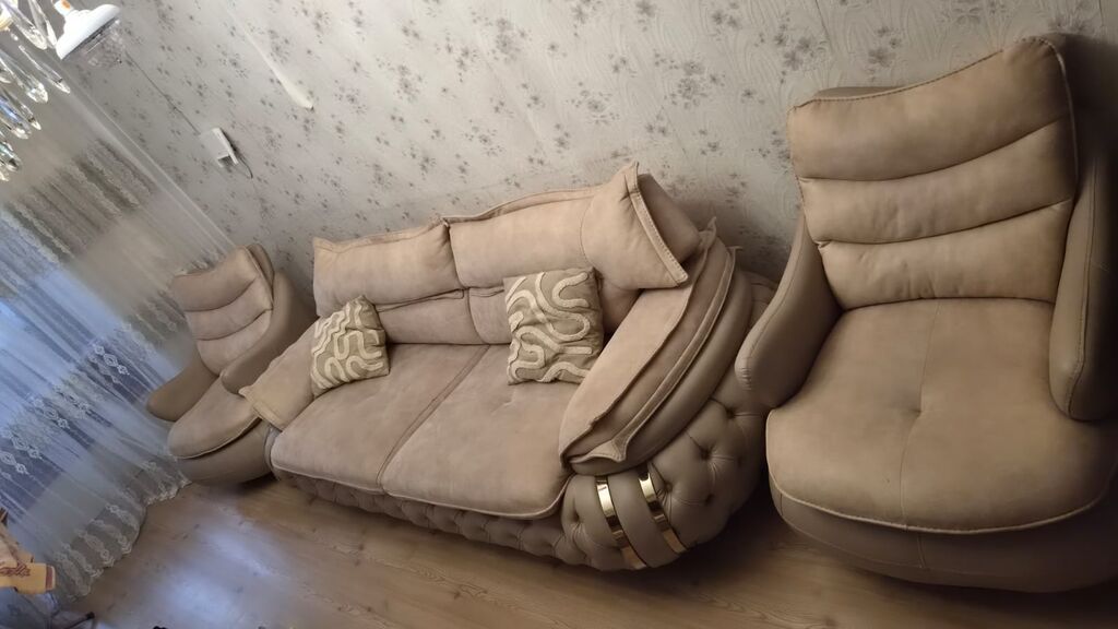 Yeni, Klassik divan, 2 kreslo, Bazasız, Açılmayan — Yumşaq mobilya dəstləri, Digah (4)