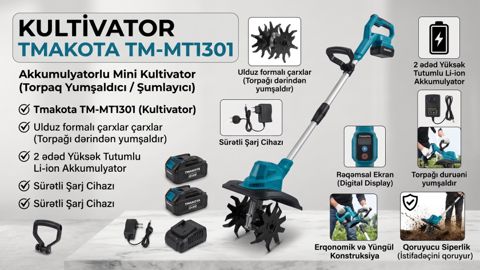 Akkumulyatorlu kultivator Tmakota TM-MT130 — Bakı