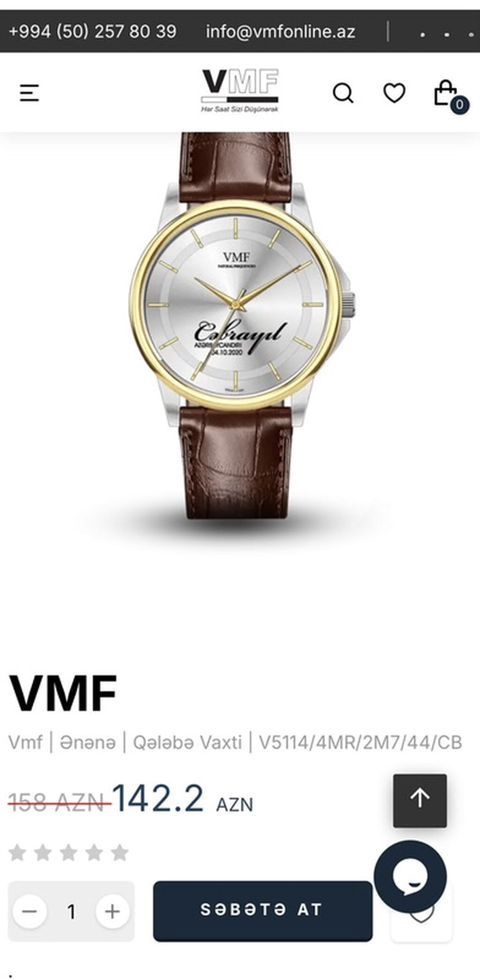 VMF “Qələbə Vaxtı” qol saatı – model: V5114/4MR/2M7/44/CB - Klassik — Sumqayıt