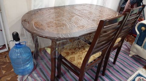 Qonaq otağı üçün, İşlənmiş, Açılmayan, Oval masa, 6 stul — Digah