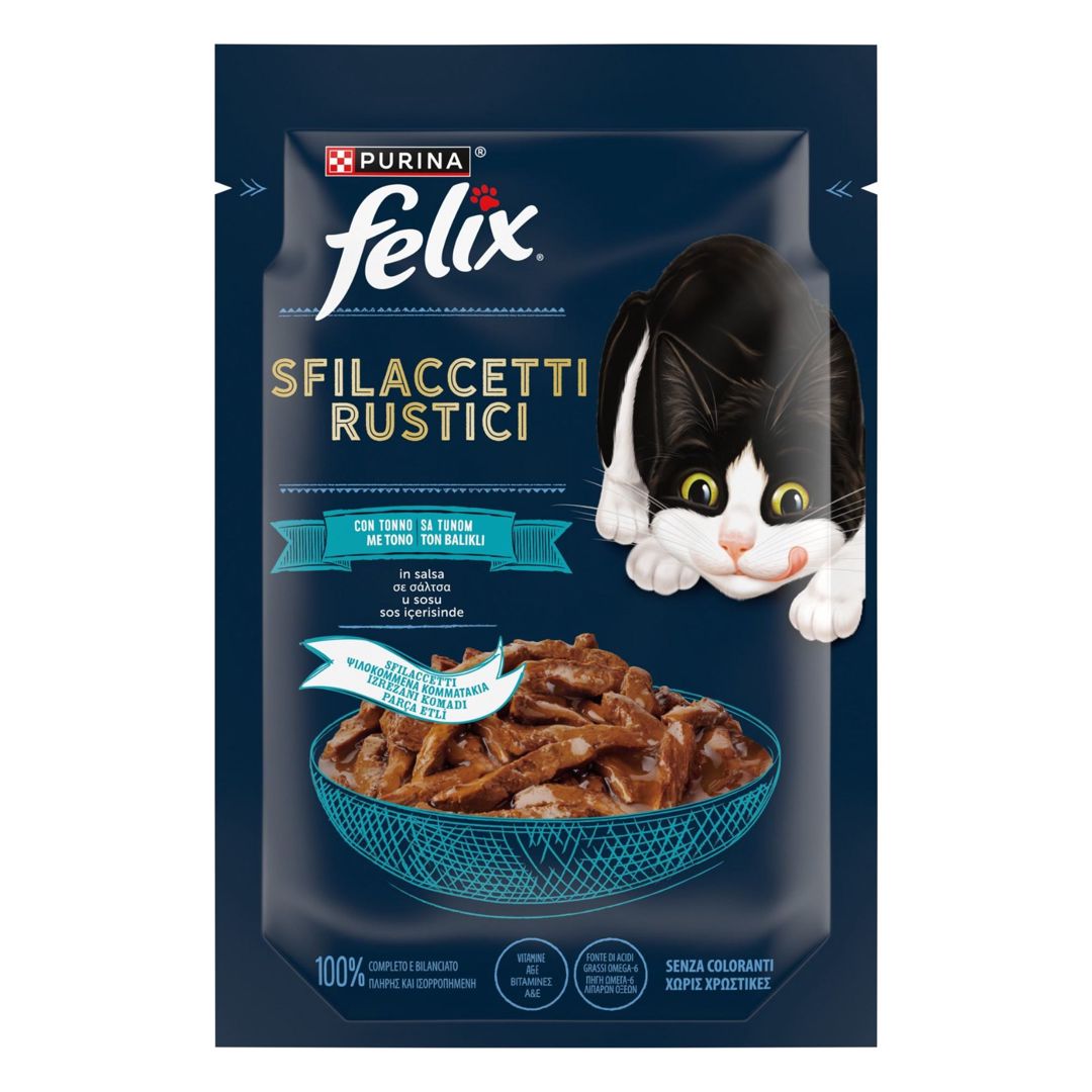 Felix Sfilaccetti Rustici yaş yem - toyuq souslu yetkin pişiklər üçün 80 qr — Mallar, Bakı
