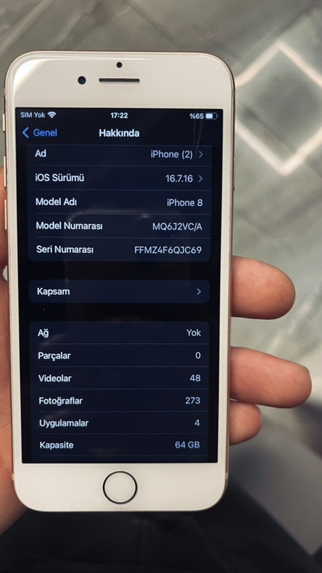 IPhone 8, 64 GB, Qızılı, Simsiz şarj — Apple iPhone, Bakı (3)