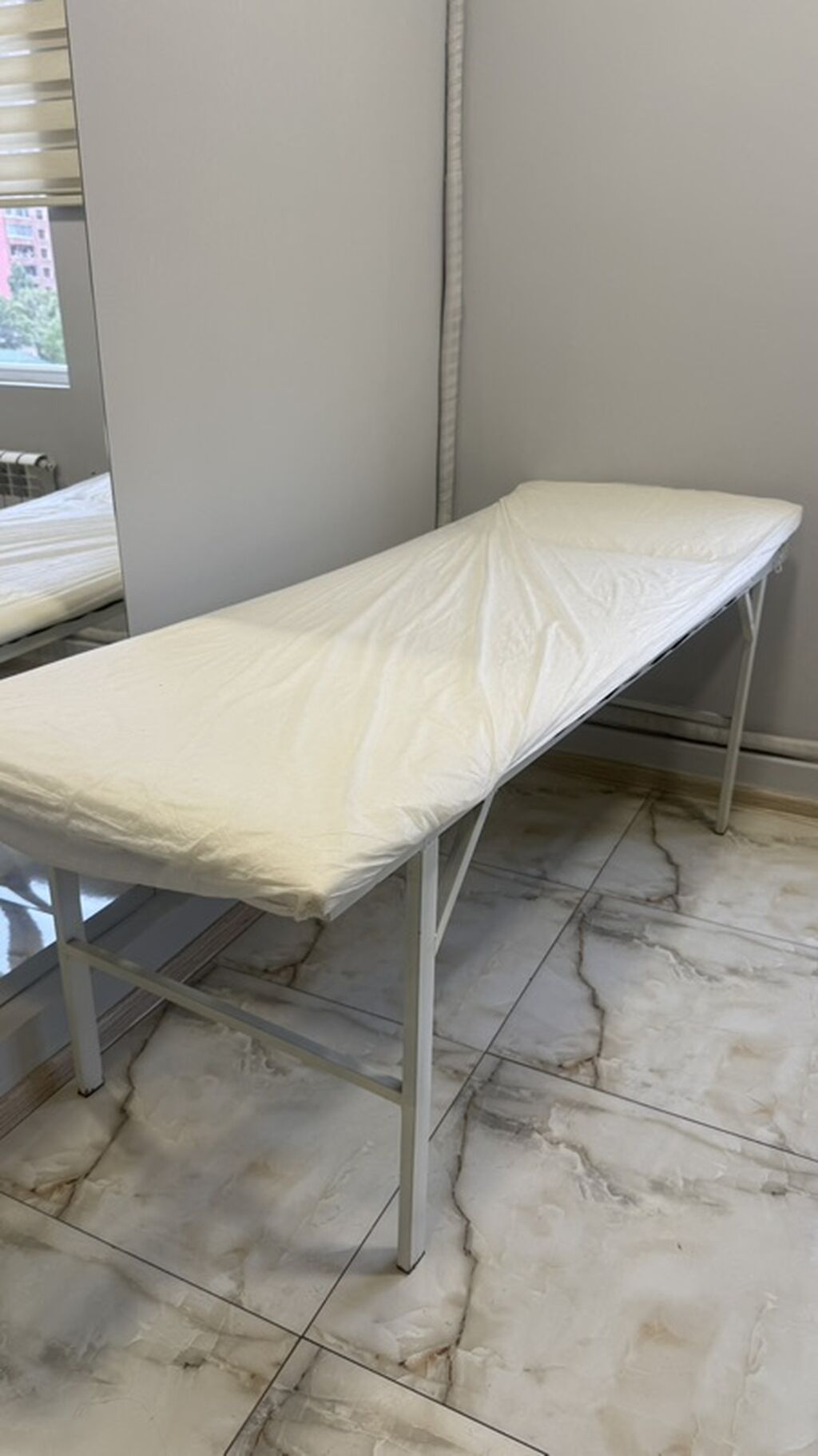 Masaj/estetika üçün masaj çarpayısı - Material: metal karkas, möhkəm — Salon mebeli, Bakı