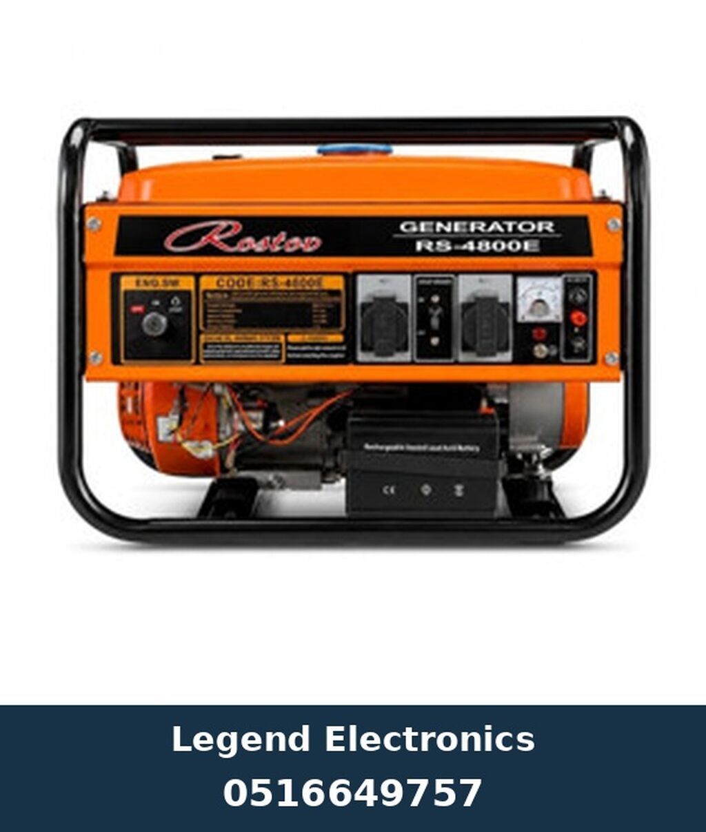 Elan başlığı: Benzin generatoru Rostov RS SM-4800E, 4.8 kVt, 220/380 V — Generatorlar, Bakı