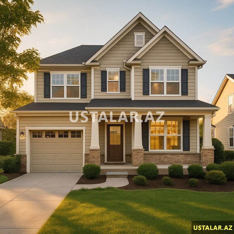 Villa fasad işləri — Təmir xidmətləri, Bakı (4)