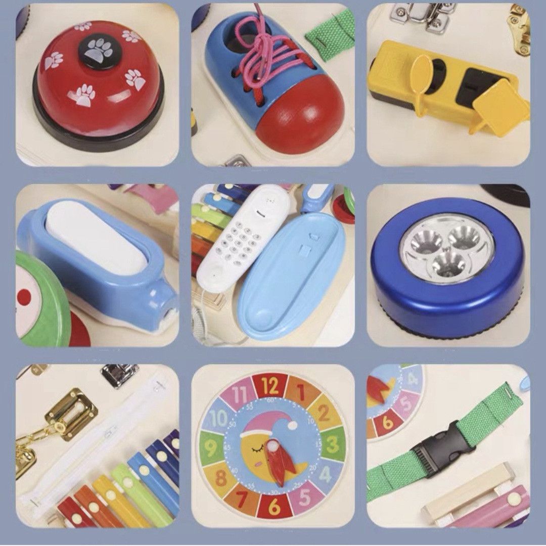 İnkişaf etdirən oyuncaq Montessori Busy Board 0826, taxta, 18+ ay — Mallar, Bakı (2)