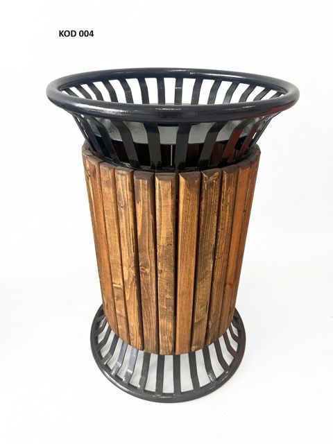 Küçə üçün zibil qabı metal/taxta 50 l — Bakı
