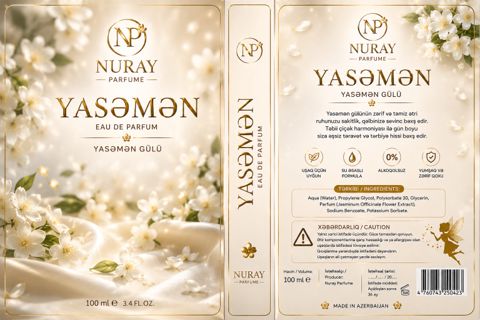 Nuray Parfume Yasəmən qadınlar üçün ətir suyu 100 ml — Bakı