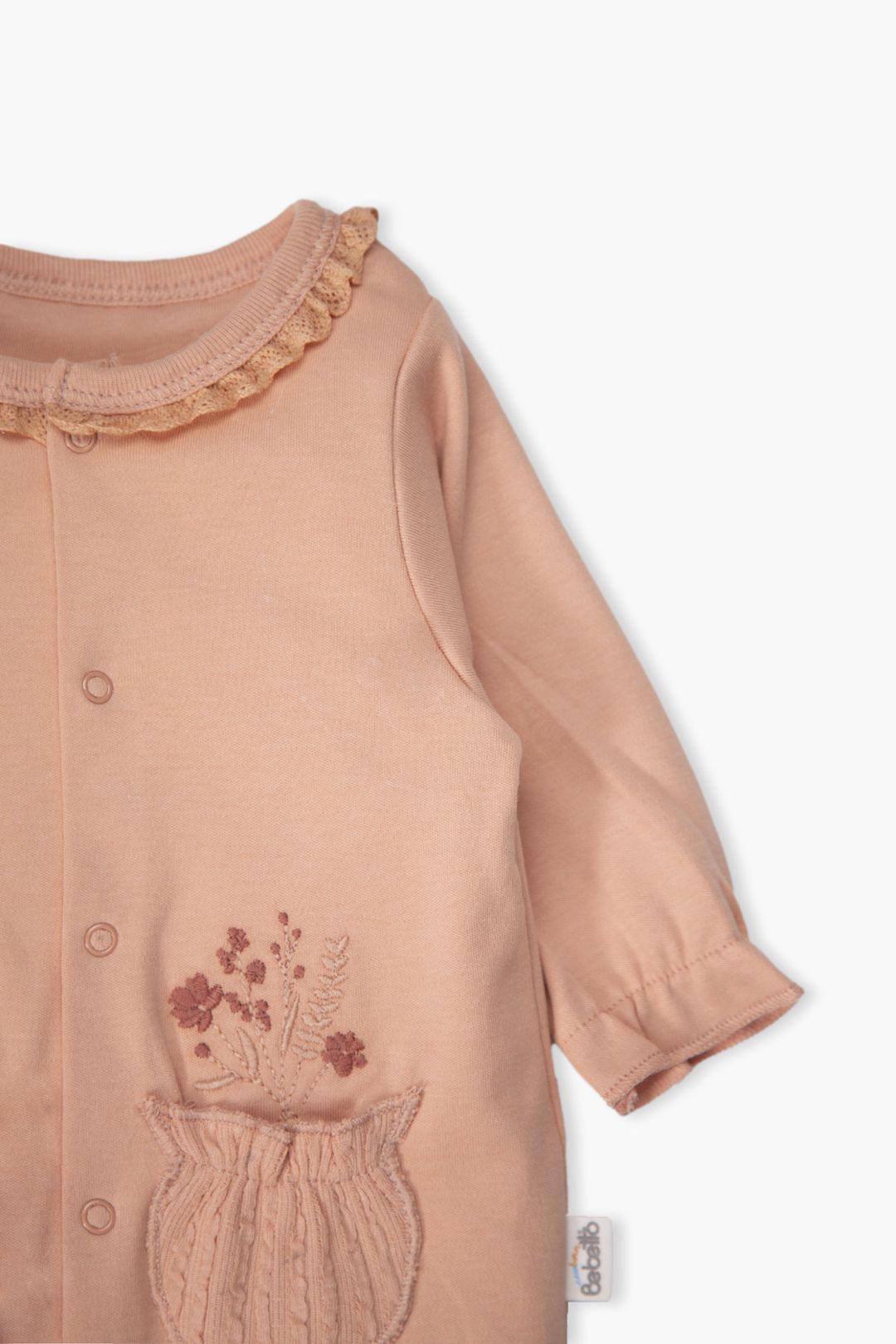 Kombinezon Bebetto T4437, şaftalılı, pambıq, ölçü 3-6 ay — Mallar, Bakı (3)