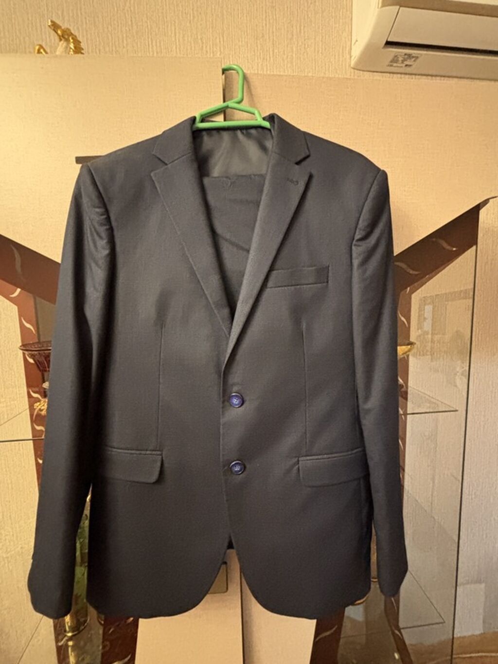 Gold Baggi kişi kostyumu – “2 Buttons Slim” model - Rəng: tünd göy — Kostyum, Xırdalan (2)