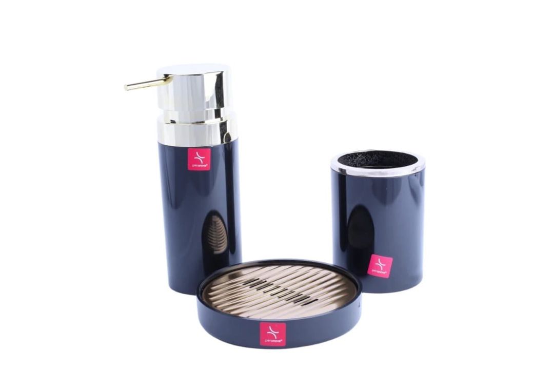 Diş fırçaları üçün altlıq və stəkan Prima Nova, 3lü dəst, qara, plastik - AR_Arcanum0031 — Mallar, Bakı
