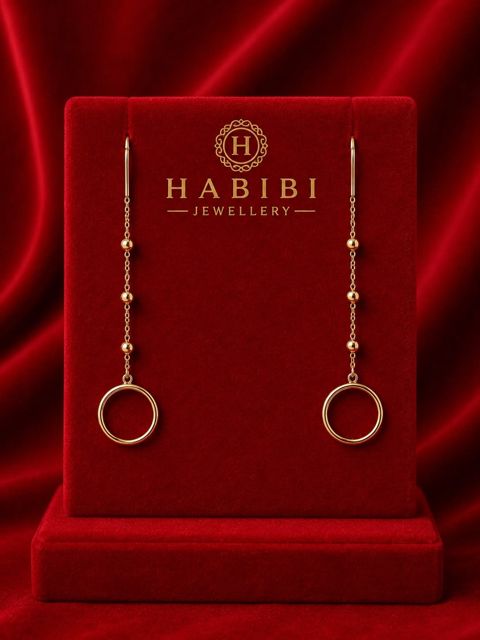 Sırğalar qadınlar üçün Habibi Jewellery HJ420, qızıl 585 əyar — Bakı