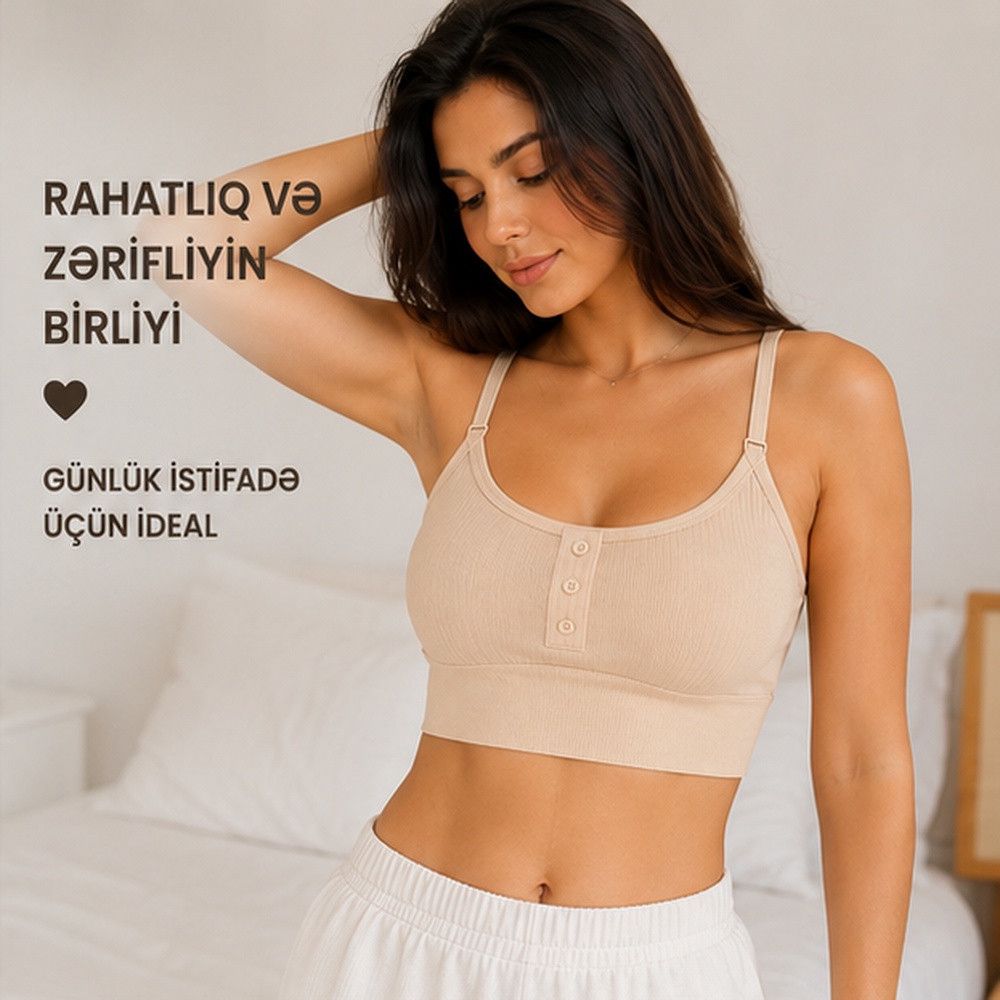 Qadınlar üçün çiyinbağları ilə top 2732944, bej, ölçü One size — Mallar, Bakı (2)