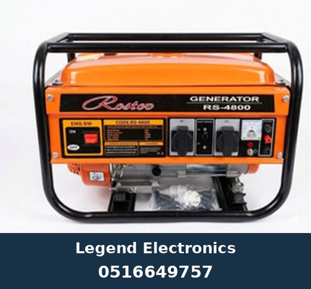 Elan başlığı: Benzin generatoru, 4.5 kVt, 220 V Elan mətni: Benzinlə — Generatorlar, Bakı