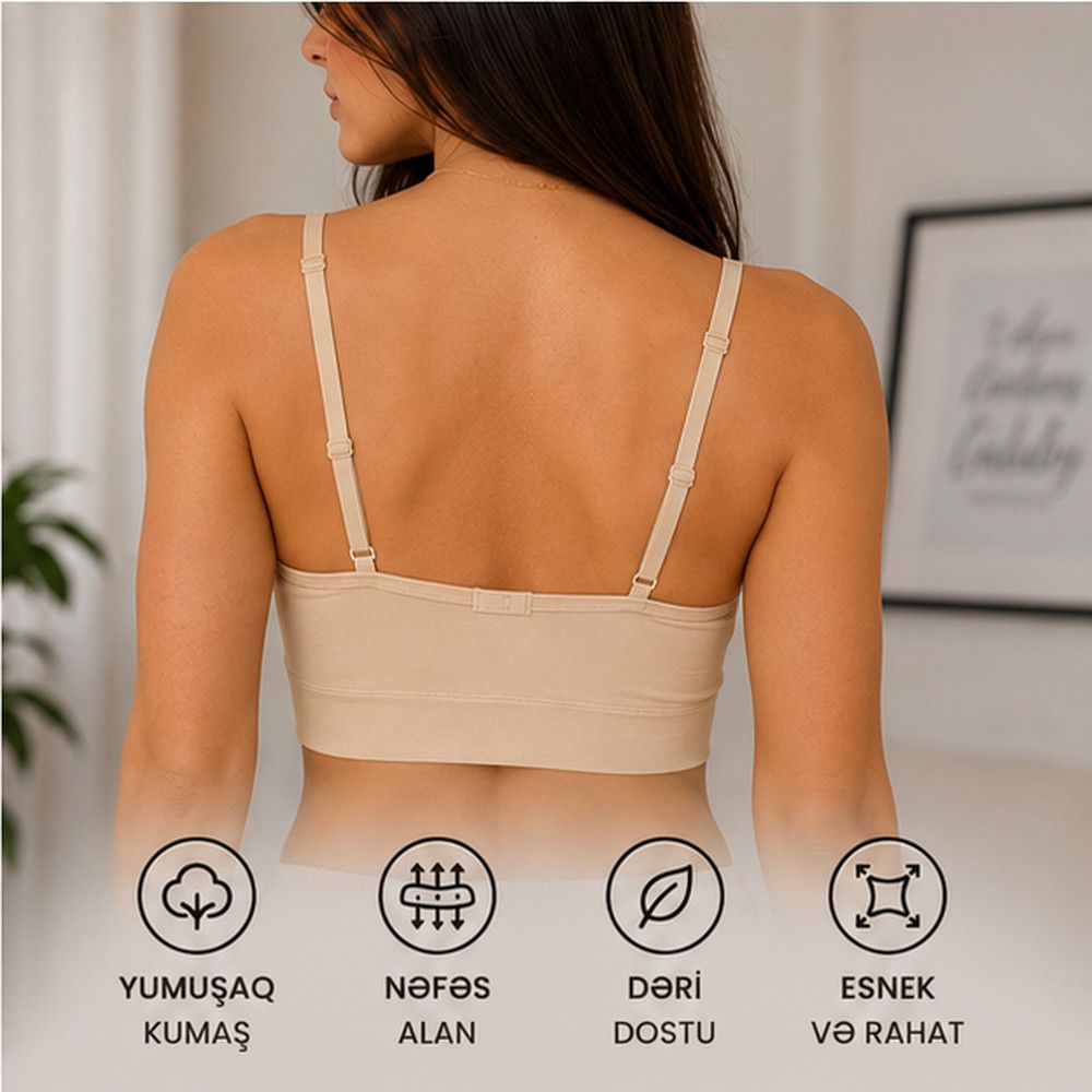 Qadınlar üçün çiyinbağları ilə top 2732990, bej, ölçü One size — Mallar, Bakı (3)