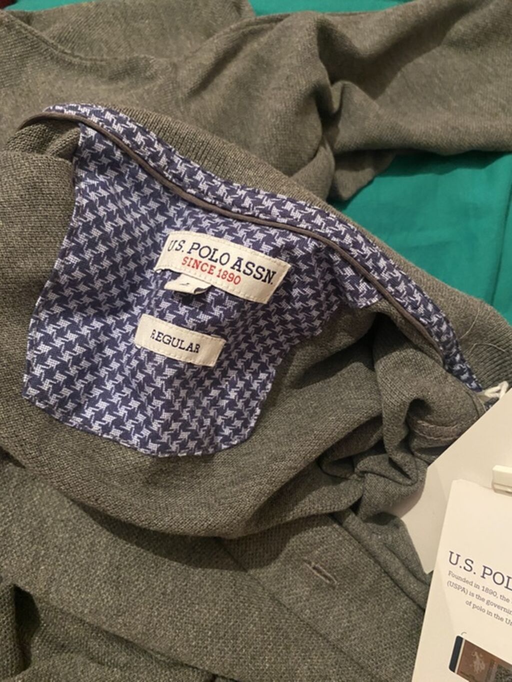 U.S. Polo Assn. kişi polo köynəyi - Model: Uspa uzunqollu polo — Futbolka və polo, Bakı (2)