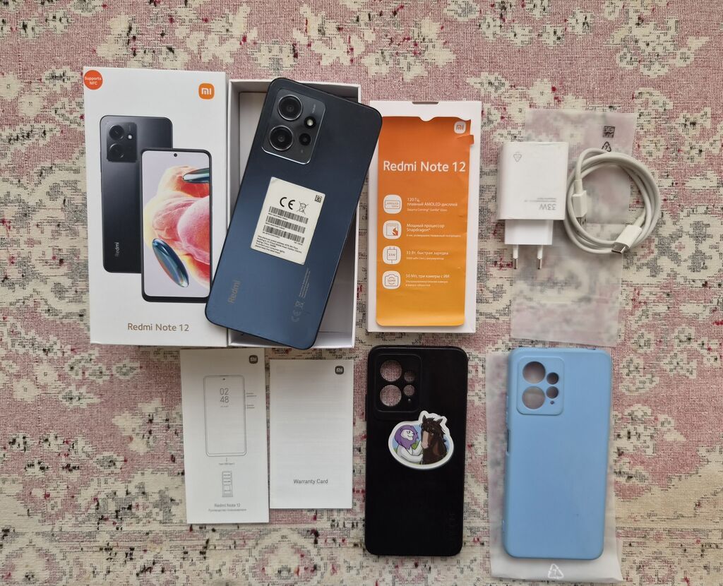 Redmi Note 12, 128 GB, rəng - Qara, Sensor, Barmaq izi, İki sim kartlı — Xiaomi, Bakı (2)