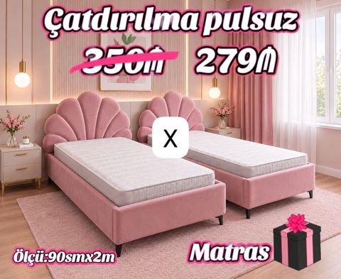 Matras – 90 sm x 2 m - Rahat yatış üçün orta sərtlikdə, bədənə uyğun — Ucuz serfeli Mebel — Döşəklər