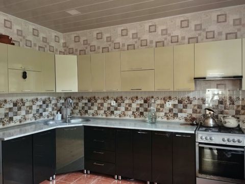 Mətbəx mebeli dəsti - Künc yerləşimli modul konstruksiya - Yuxarı — Bakı