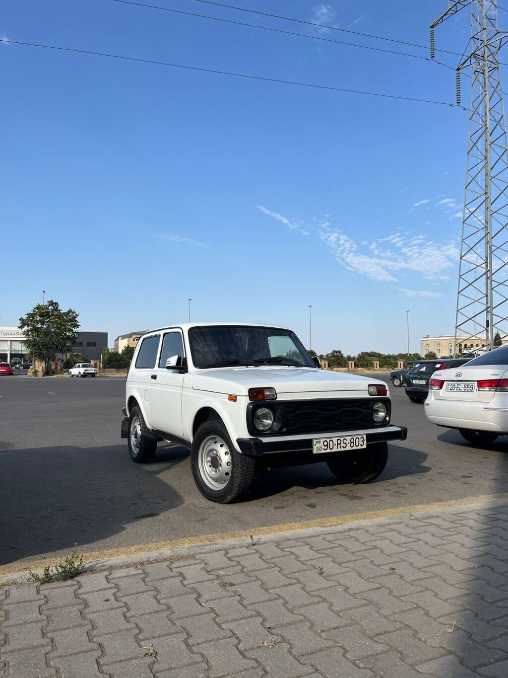 Lada Niva 3 qapı, ağ rəngli ofroud Xırda kosmetik işləri var 20-OR-530 — Avtomobillər, Gəncə (9)