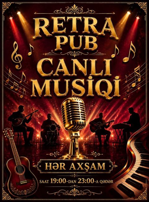 Retra Kafe Pub – canlı musiqi ilə axşamlar Xidmət: - Canlı musiqi — Masazır
