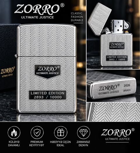 Alışqan Zorro 2026 Brass Limited Edition, gümüşü, metal — Bakı
