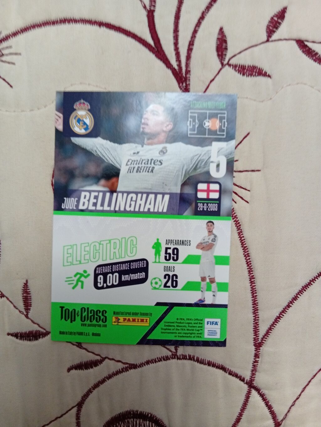 Panini Top Class kolleksiya kartı – “Electrıc Bellıngham” - Seriya — Digər, Bakı (2)
