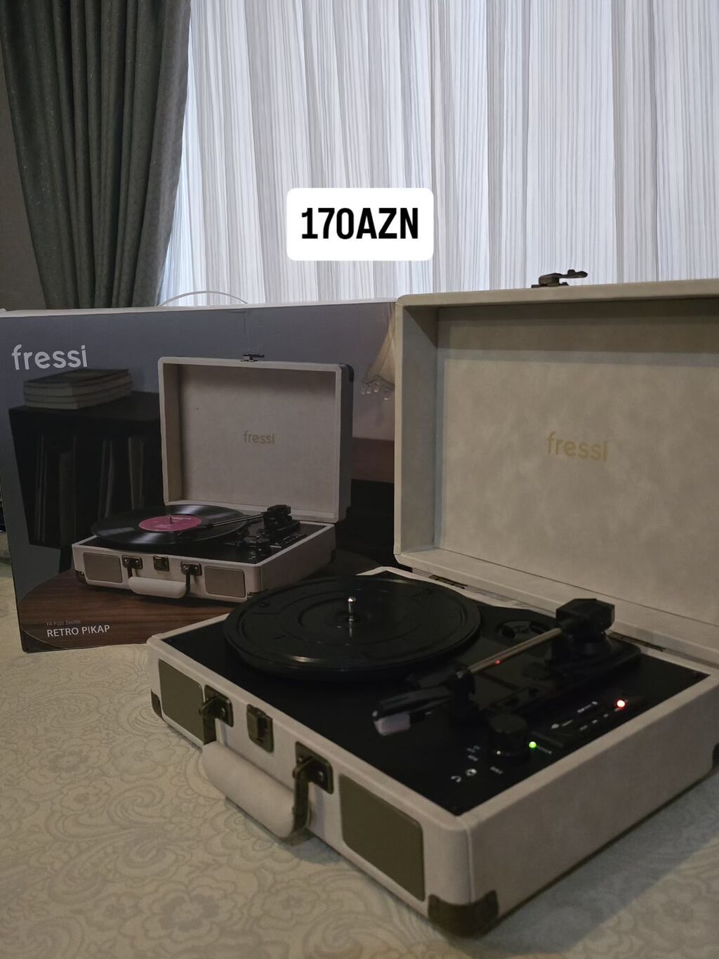 Fressi Retro Pikap – çamadan tipli dizayn, daxilində stereo — Vinil proqreslər və aksesuarlar, Bakı