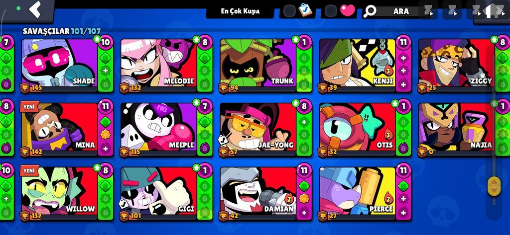 Brawl Stars oyun hesabı - Kupa: 41,049 - Savaşçılar: 101/107 açıq — Şəxsi əşyalar, Bakı (2)