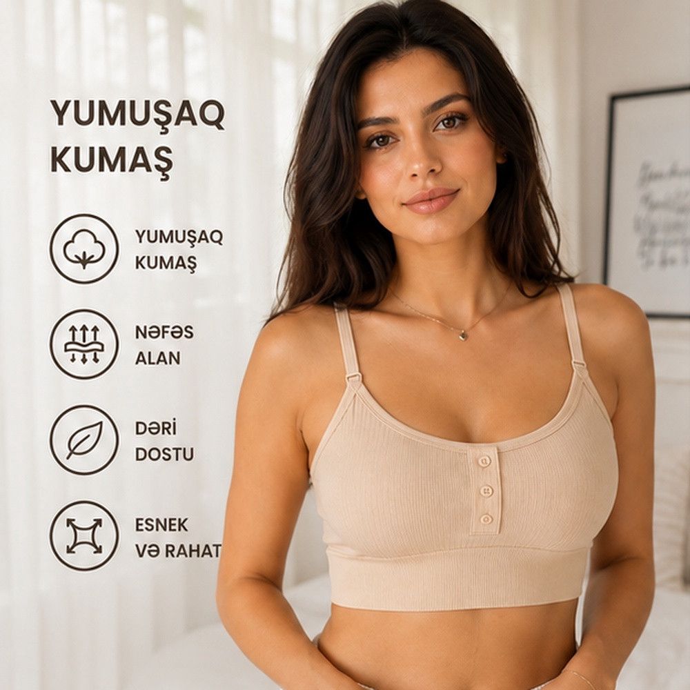 Qadınlar üçün çiyinbağları ilə top 2732944, bej, ölçü One size — Mallar, Bakı