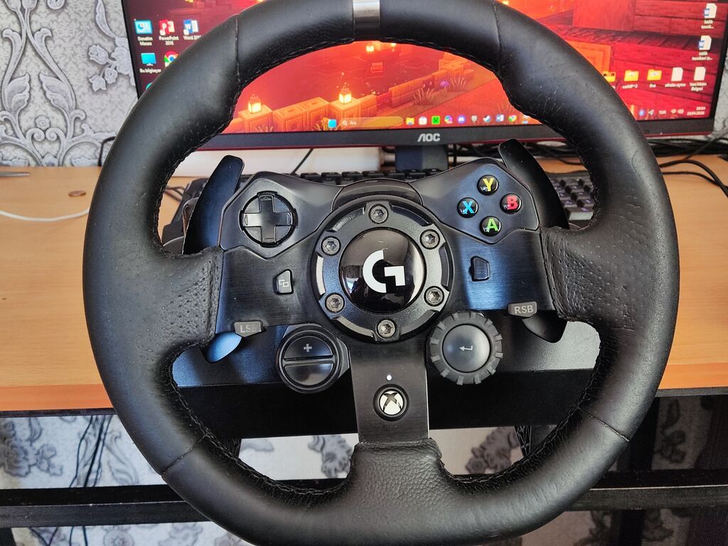 Logitech G923 sükan və pedal dəsti satılır. Çox səliqəli istifadə — Gampadlər, smartfon üçün triggerləri, Bakı (5)