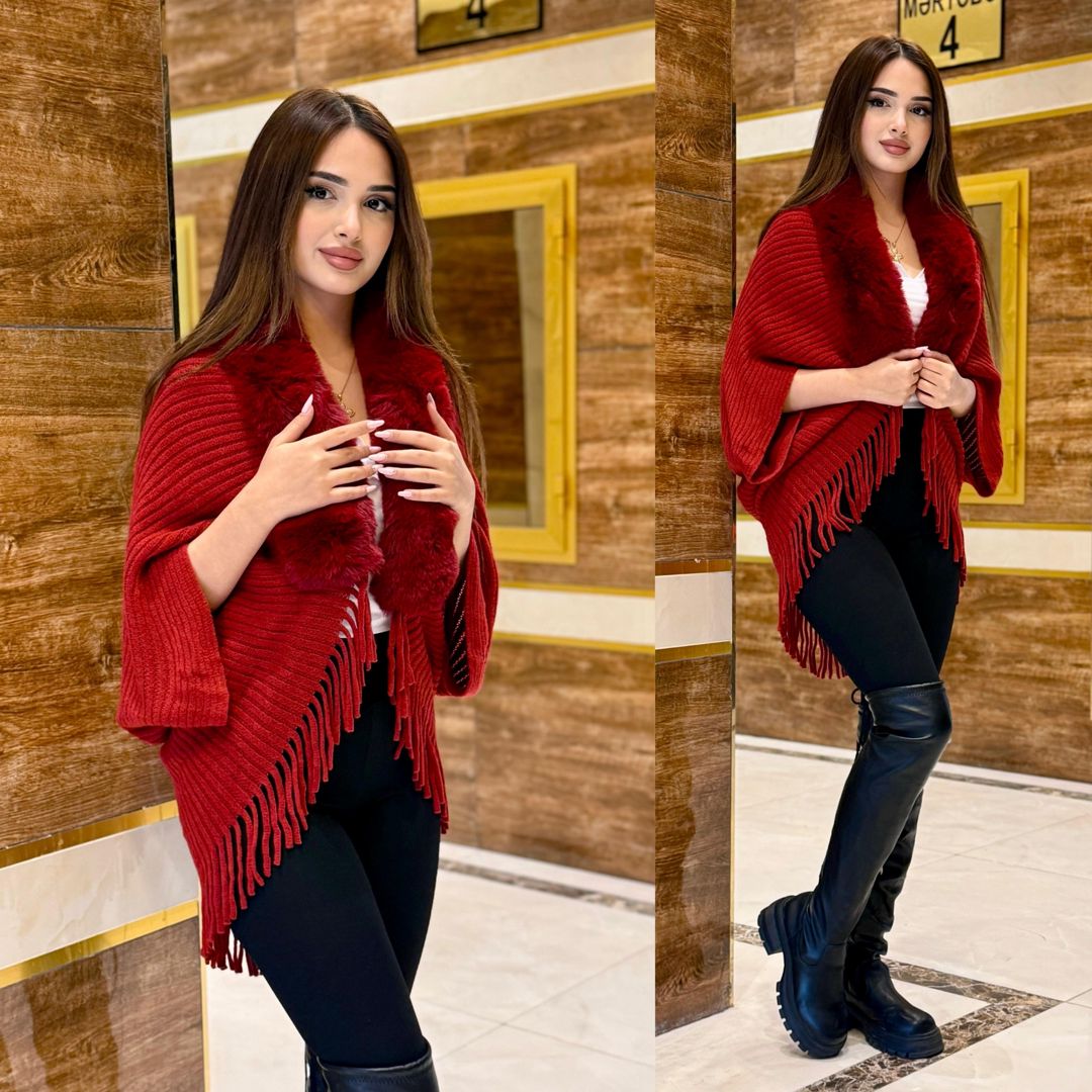 Qadınlar üçün kardiqan 70378093, qırmızı, akril/yun, ölçü One size — Mallar, Bakı (3)