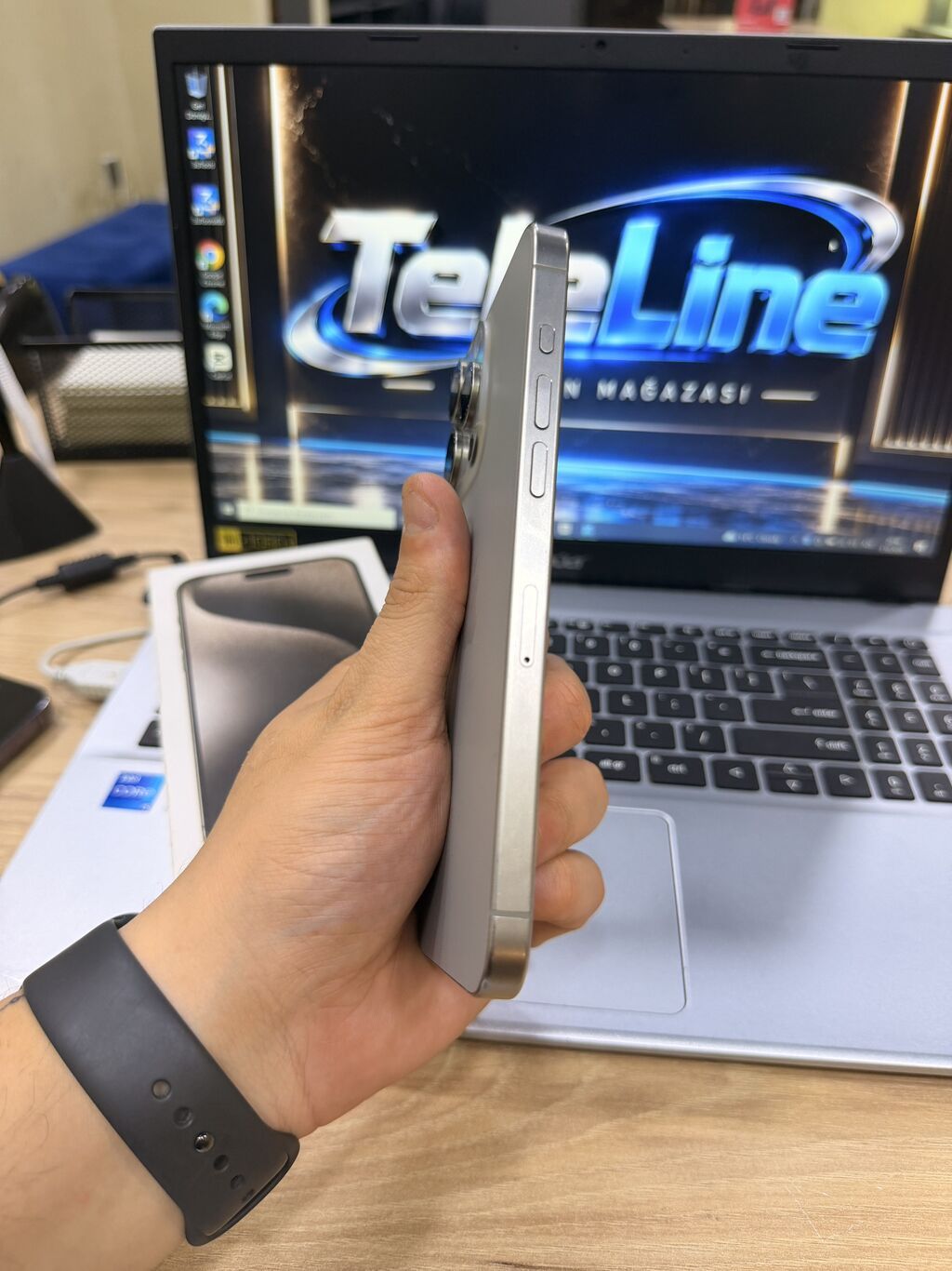 IPhone 15 Pro Max, 256 GB, Natural Titanium, Zəmanət, Kredit, Simsiz şarj — Apple iPhone, Bakı (4)